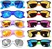 Owl Retro Vintage Sunglasses Colorful Mirror Lens Matte Frame 10 Pairs