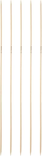 HARFINGTON 5 piezas de agujas de tejer de bambú de doble punta tamaño US 0 (2 mm) carbonizadas de 7.9 pulgadas (20 cm) rectas para tejer creativa