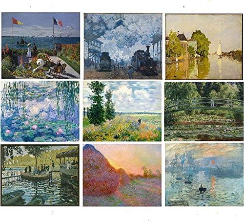 Image of Tallenge - Set of 10 - Claude Monet Paintings - Small Paper Poster (Paper, 12 x 17 Inches, Multicolor)