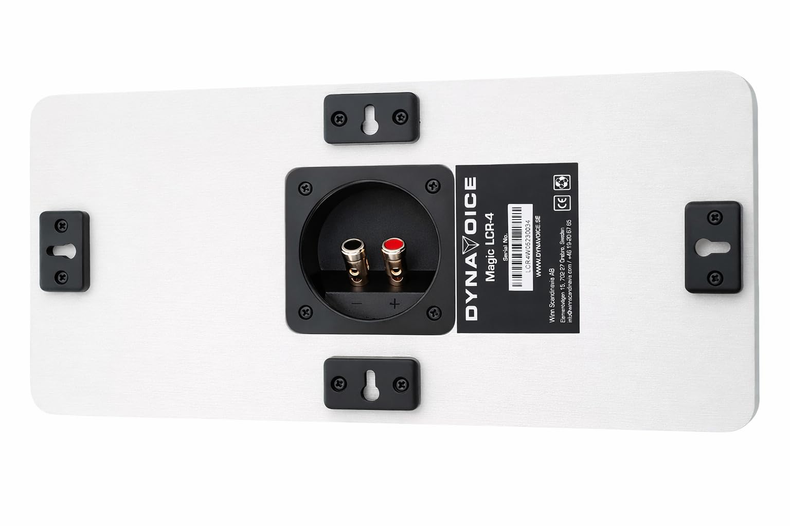 Dynavoice Magic CR-4 Weiß Matt – Center Lautsprecher Passiv 2-Wege, 2x4 Woofer + 1" Tweeter, Nur 11 cm Tief, Front Bassreflex, für Heimkino.