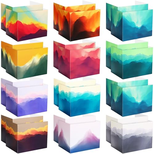 SATINIOR 24 Pcs Desk Dividers for Students, 12 Colors Testing Dividers Privacy Folders for Classroom Must Have Bulk, Study Panel for School Teacher Student Study Supplies(Gradient Style)