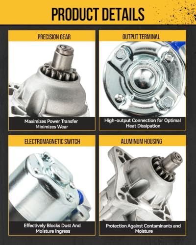 KAC 16658N Motor de Arranque para Ford F-250, F-350, E-350 Econoline, E-350 Econoline Club Wagon, F-Super Duty, E-250 Econoline Club Wagon 2.5KW Reemplazo A47496, 16658N, 91295035, R39341, 116930A1 miniatura 3