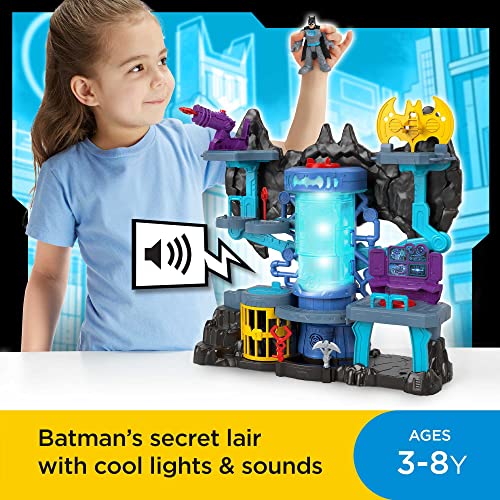 Fisher-Price Imaginext DC Super Friends Bat-Tech Batcave, Batman Playset with Lights and Sounds, Multicolour, for Kids Ages 3 to 8 years, GYV24