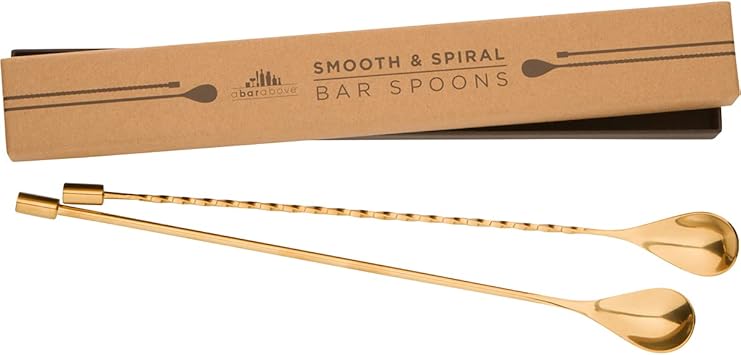 A Bar Above 2-Piece Gold Bar Spoon Set - Thumbnail 2