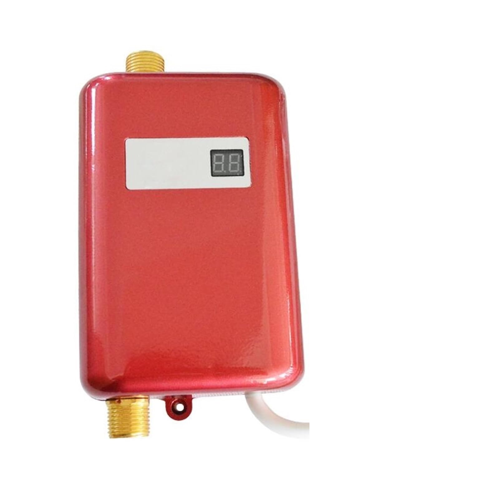 Mooilko Rosso 3800W Instant Water Heater Tankless Water Heater Temperature Display Heating Hot Water Shower Kitchen Electric Universal Easy To Use(Rosso)