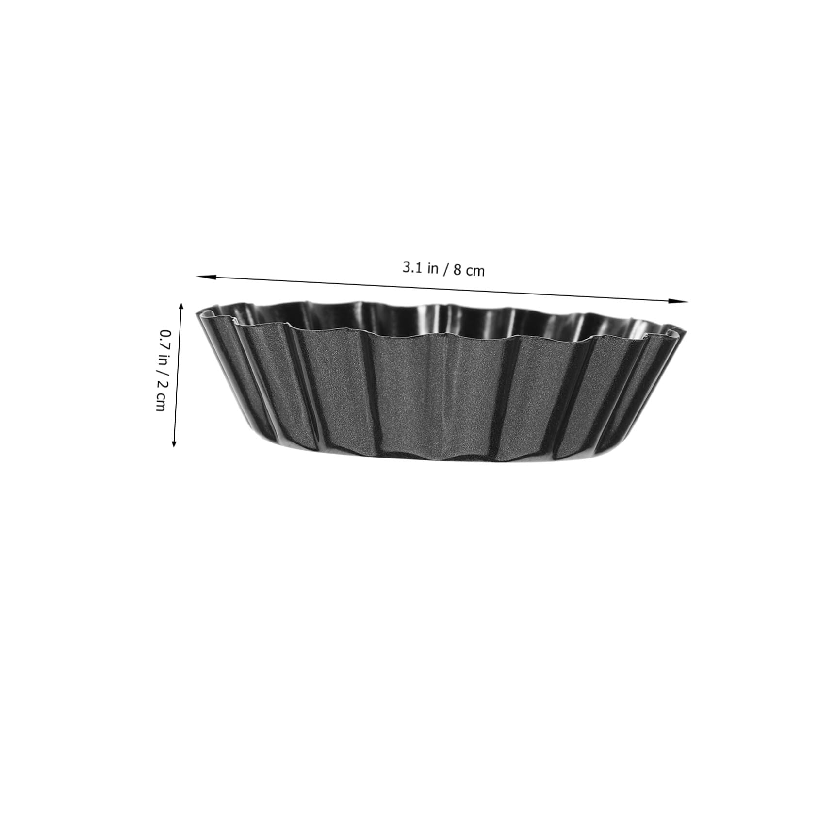 8 piezas Molde para Tartas Acero Resistente al Calor Antiadherente Mini Bandejas para Horno para Tartaletas y Cupcakes Pequeños