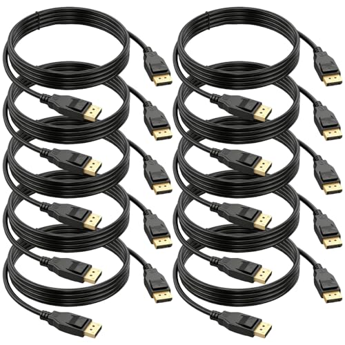Câble DisplayPort 1.4 vesa 8K 60Hz haute vitesse 32,4 Gbit/s pour écran pc de bureau lot de 10