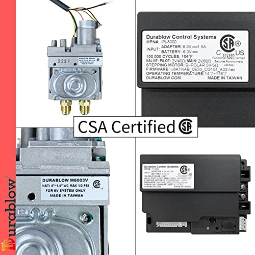 Durablow 8Vk-Tx141 Electronic Automatic Spark To Pilot Valve Kit With Variable Flame Height Remote For Natural Gas (Ng) Vented Fireplace, Log Sets #TOP2