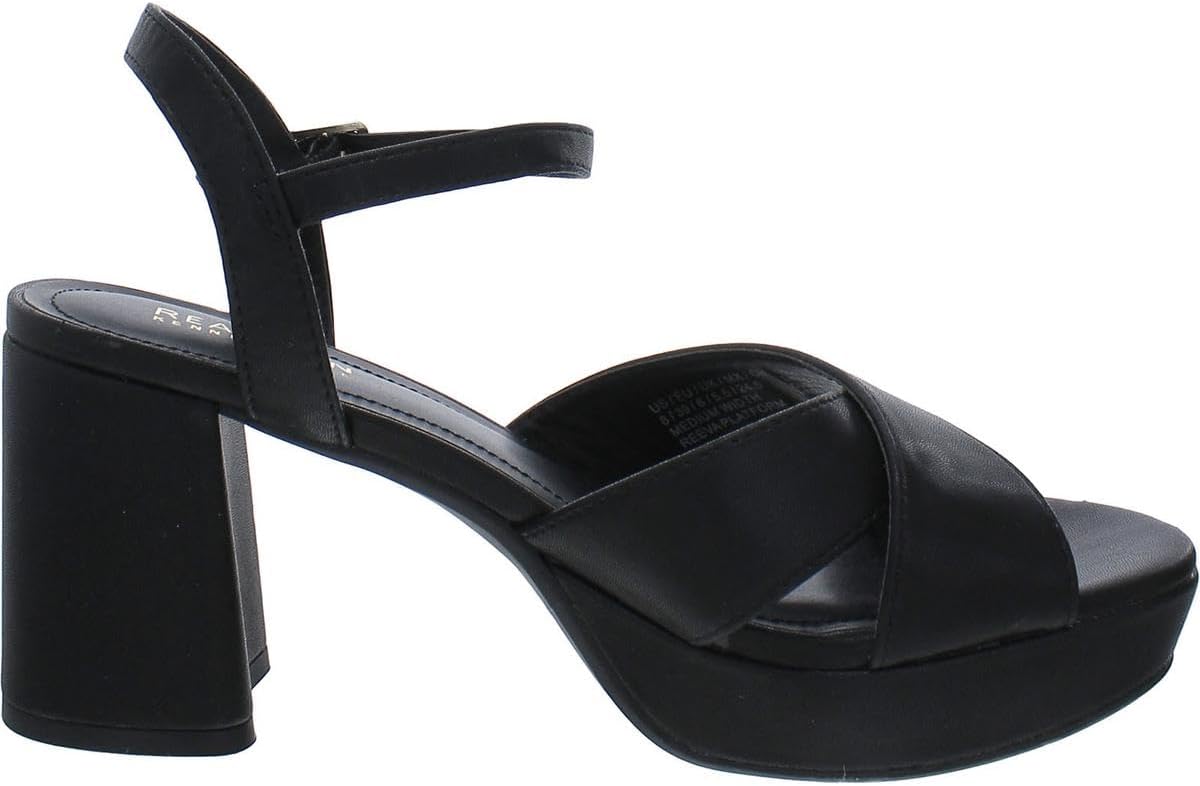 Kenneth Cole REACTION Women's Reeva Platform Heeled Sandal, Black 1, 11 - Image 3