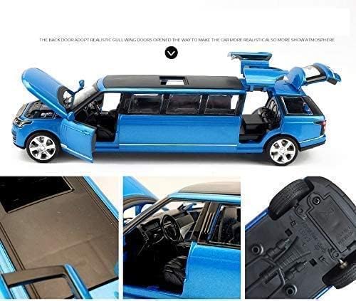 Image of Long Range Rover Diecast Metal Pullback Toy Car with Openable Doors & Light, Music Boys Car for Kids Best Toys Gifts Toys for Kids(Blue)
