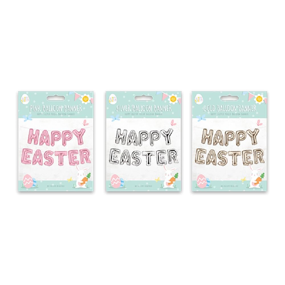 Happy Easter Foil Balloon Banner Assorted 1 Piece