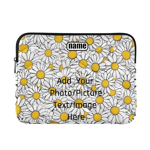 Laptop Sleeve Case 13-14 Inch Portable Customizable Computer Cases for Laptop Cartoon Cute Colorful Donuts Computer Briefcase with Zipper for Laptop Computer