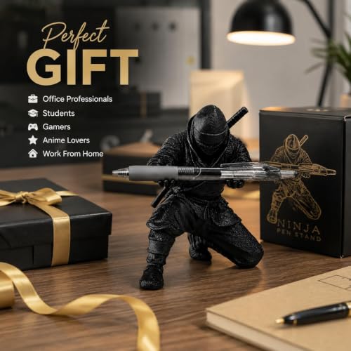 Image of Resin Pen Stand - Medieval‑Themed Black Finish Desk Organizer, Compact 9 cm Pen Holder for Office, Home & Study, Cool Gadget for Desk Organization, Stylish Resin Pen Holder - 1 Count
