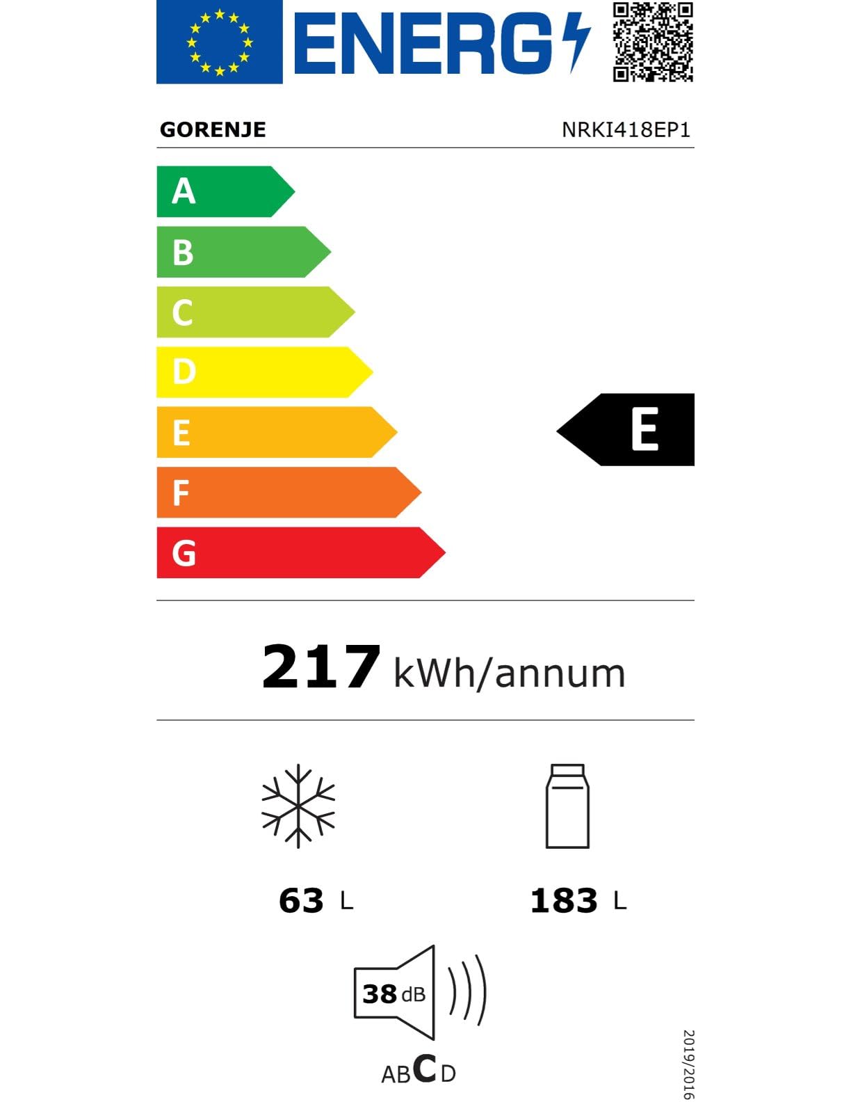 Gorenje NRKI418EP1 Einbau-Kühl-Gefrierkombination