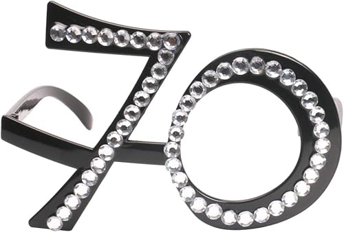 Miniatura 2 de Ocean Line Gafas de 70 cumpleaños  Divertidos accesorios para cabina de fotos para decoración de celebración de aniversario, marco de plástico con