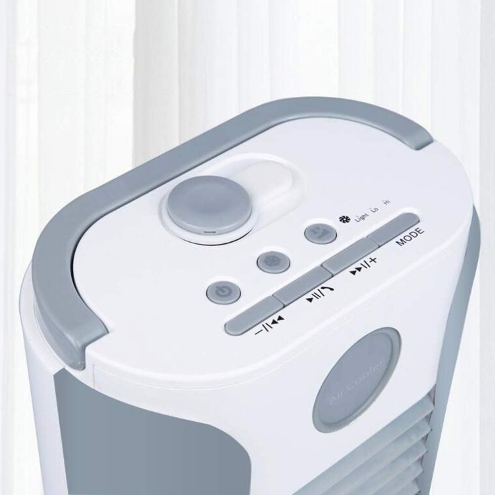 Household Air Cooler Personal Air Conditioner USB Portable Mini Air Conditioner with Humidifier 4 Colour LED Light for Office Dormitory Home Travel