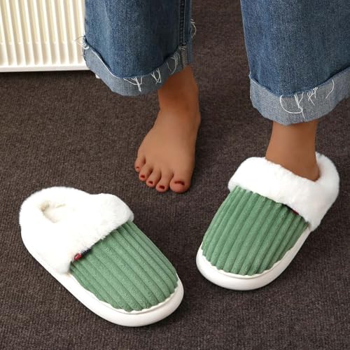 Slippers For Women Fuzzy Cozy Couple House Slipper Shoes Indoor and Outdoor with Memory Foam Anti-Skid Sole for Mom Ladies Winter Soft Warm Home Slides3