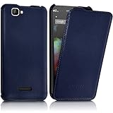 Funda rígida con tapa para Wiko Rainbow con cierre muy práctico sin cierre ni presión, ni magnético.