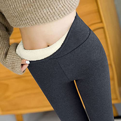 Winter Sherpa Fleece Lined Leggings For Women 2022 Christmas High Waist Stretchy Thick Cashmere Plush Thermal Pants #TOP1