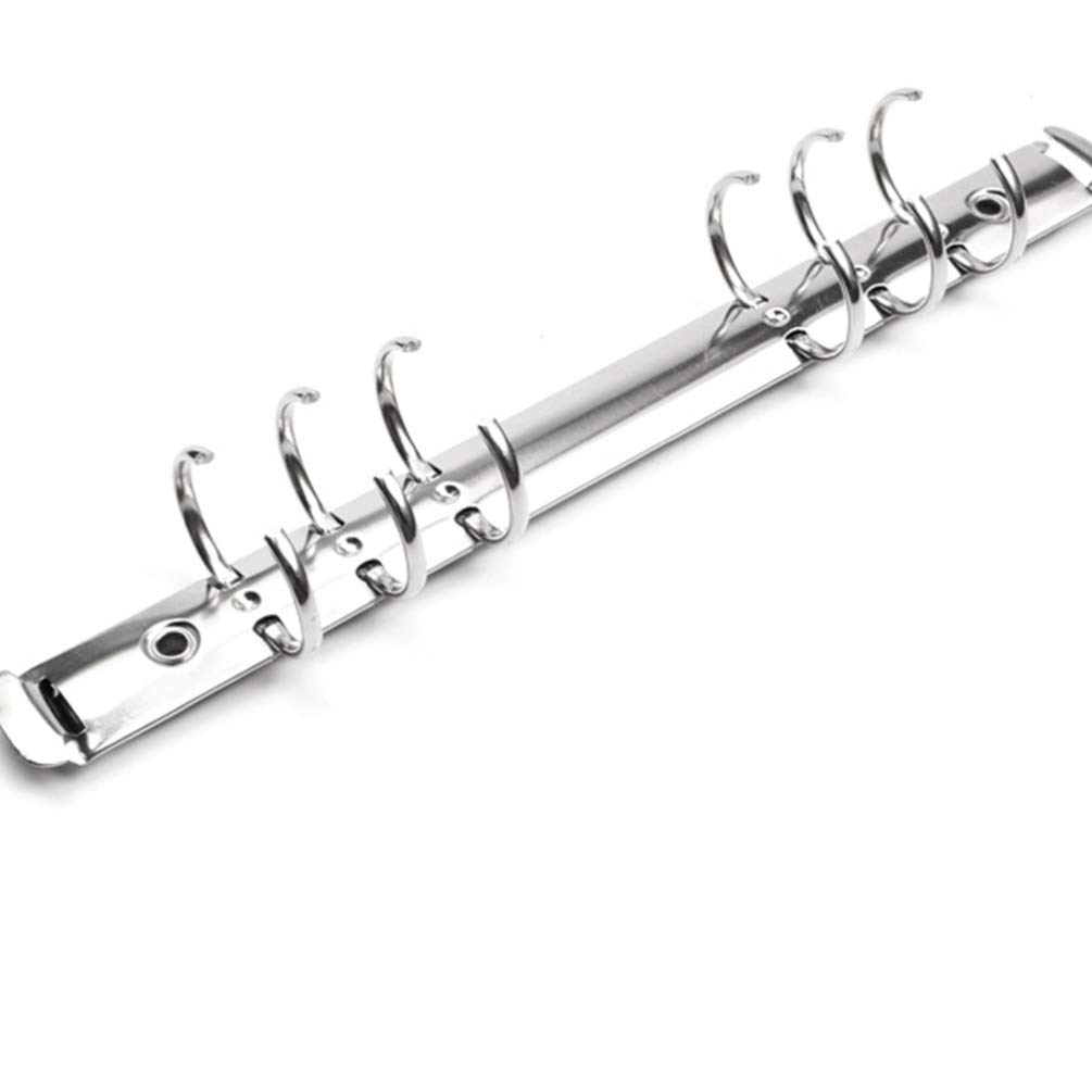 Classeur à Anneaux Métalliques 12 Pièces 6 Trous Argenté