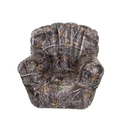 Air Candy Realtree® Camo Inflatable Outdoor Armchair – Heavy-Duty Puncture-Resistant Bottom – Ultra-Comfortable Camping, Tailgating & Outdoor Lounge Chair – Supports 250 lbs – Portable & Easy Inflate