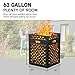 Panovue Burn Barrel 30 Inch 63 Gallon Ultra Thick Burn Drum for Yard Waste Incinerator Barrel Burn Cage for Outside Paper Leaf Trash Wood Backyard Bonfire