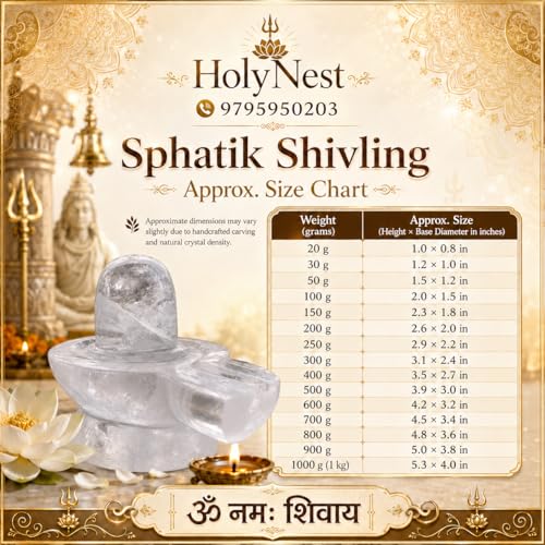 Image of Original Natural Sphatik Carat (Ct) Shivling Yoni Base (Jalhari) | Spatika Lingam Jaladhari | Clear Quartz Crystal Shiva Lingam Abhishekam, Pooja Meditation | Vastu Spiritual Idol (450 Grams)