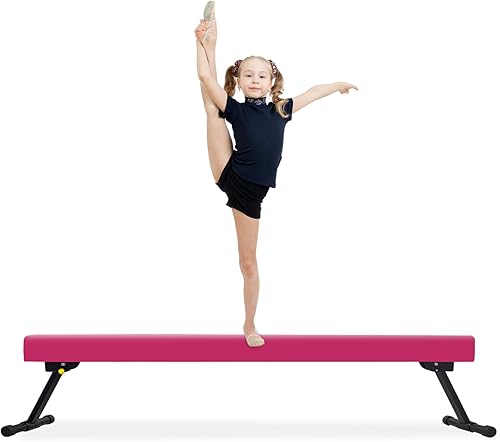 EL&ITWings Viga de equilibrio de gimnasia de 6 pies, viga ajustable de piso de nivel alto y bajo, altamente estable, equipo de entrenamiento de