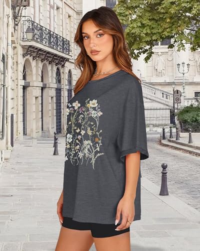 Oversized Tshirts for Women Summer Short Sleeve Casual Basic Tee Tops Loose Fit Shirts3