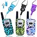 Vamei Walkie Talkies Niños Recargable 3 Piezas 8 Canales 2 Vías Camuflaje Juguete de Radio con Linterna LCD Retroiluminada 3 KM Largo Alcance Walky Talky Juegos Regalos para Niños Niñas Camping