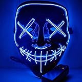 LED Grusel Maske wie aus Purge für Halloween Kostüm Horror Party Verkleidung