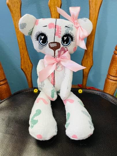 Handmade Memory Teddy Bear Gift Patchwork Garments Blanket t-Shirt Pants Uniform