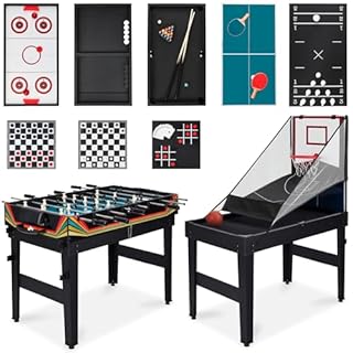 Best Choice Products 13-in-1 Combo Game Table Set w/Ping Pong, Foosball, Basketball, Air Hockey, Sling Puck, Archery, Shuffleboard - Arcade