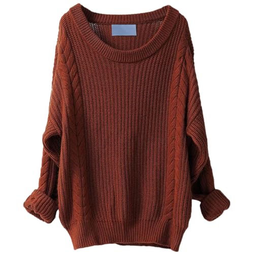 Women Wool Knitted Sweater Winter Long Sleeve Pullover O-Neck Jumper Loose Casual Top