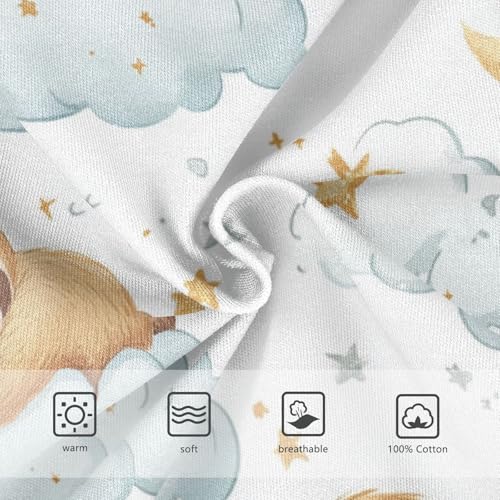 Wusikd Cute Sloth Boys' Underwear Cotton Clouds Moon Stars Boys Briefs Soft Toddler Underwear 2T3