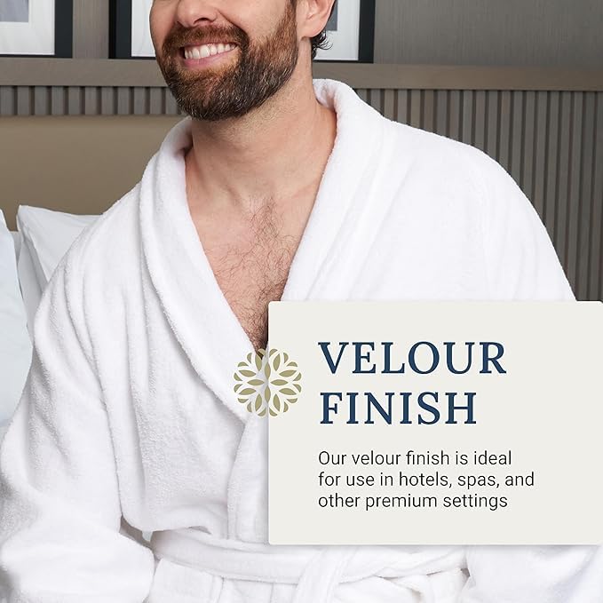 BEN KAUFMAN SALES CO Custom Bathrobes | 2pc Cotton Velour Personalized His and Hers Robes For Couples Monogrammed Bathrobe…4