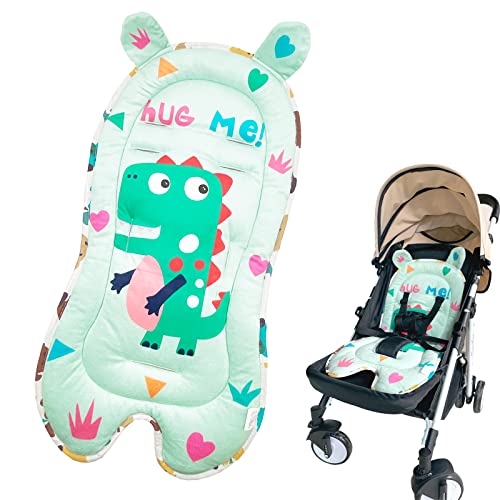 Image of StoHua Baby Stroller Cushion Pad, Breathable Toddler Stroller Liner Head, Ultra-Soft Infant Car Seat Insert Cushion, Perfect for Car Seat, Stroller, Dinosaur