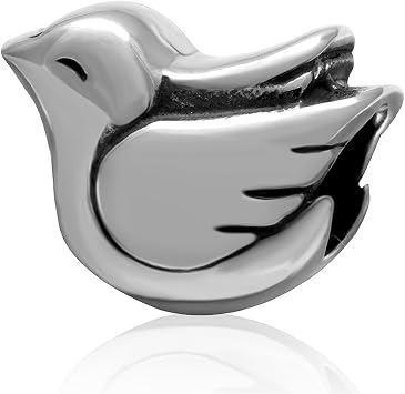 Luckybeads The Dove Charm 925 Sterling Silver Bird Beads Peace Charm مناسب للسحر أساور حمامة