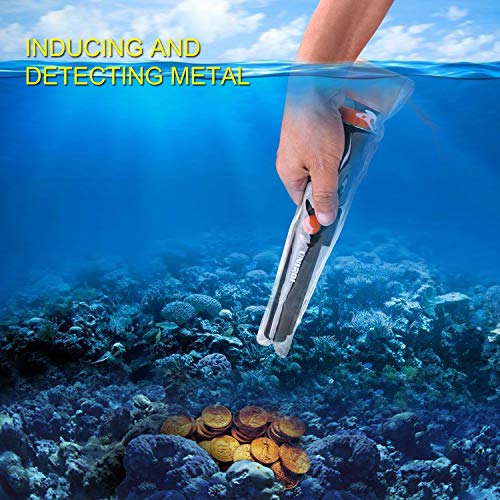 UNIROI PinPointer Metal Detector with Waterproof Case, Metal Detector with 9V Battery, Buzzer Vibration LED Indicator Automatic Tuning (New Version)