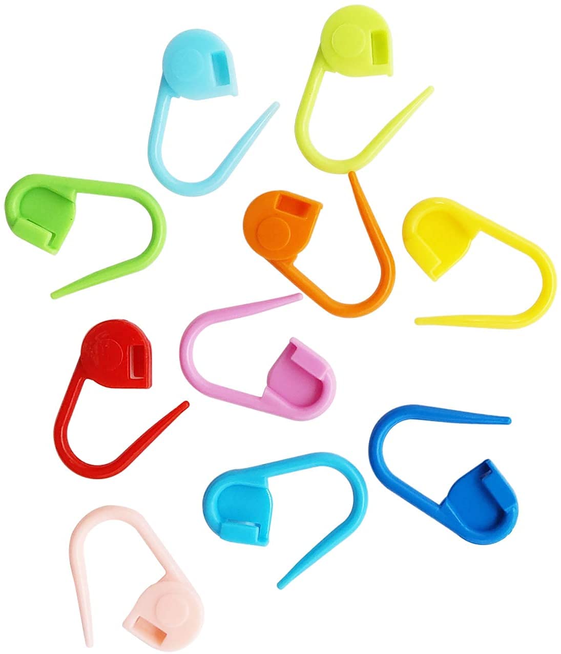 PRANSUNITA Pony Crochet Locking Stitch Markers Needle for Knitting 25 pcs