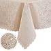 HENLY Rectangular Tablecloths Easy Care Dinning Table Cover Waterproof Oil-Proof Spill-Proof Durable Tablecloth (Beige (pu), 60"x84")