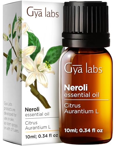 Gya Labs Neroli Essential Oil - 0.34 Fl Oz - for Hair, Skin, Diffuser, Aromatherapy & DIY Candle Making Scent