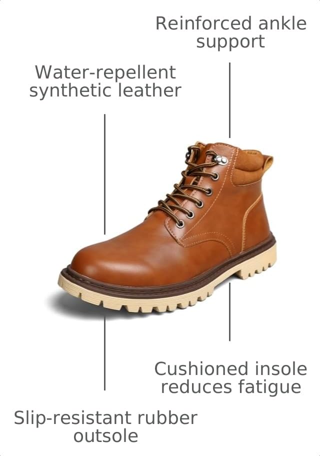 Image of Shaire Men's Leather Chukka Boots | Lace-Up Ankle Boots for Men | Casual Comfort Boots