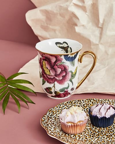 Taza Spode Creatures of Curiosity 12 oz Blanco Floral miniatura 3