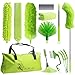 CALBEAU Dusters for Cleaning, Duster with 81 inch Extension Pole for Cleaning High Ceiling Fan, High Window, Sofa, Cobweb Duster for High Corner, 11 PCS Microfiber Duster Kit with Storage Bag