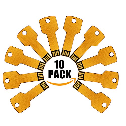 Clé USB 16 Go métallique dorée A Plus+ avec finition premium lingot - 3