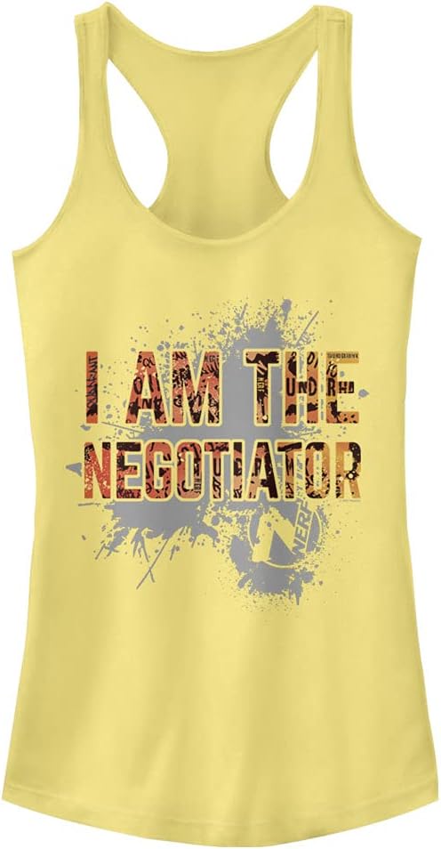 Hasbro Women's Nerf Negotiator Slim Fit, Scoop Hem Racerback Tank