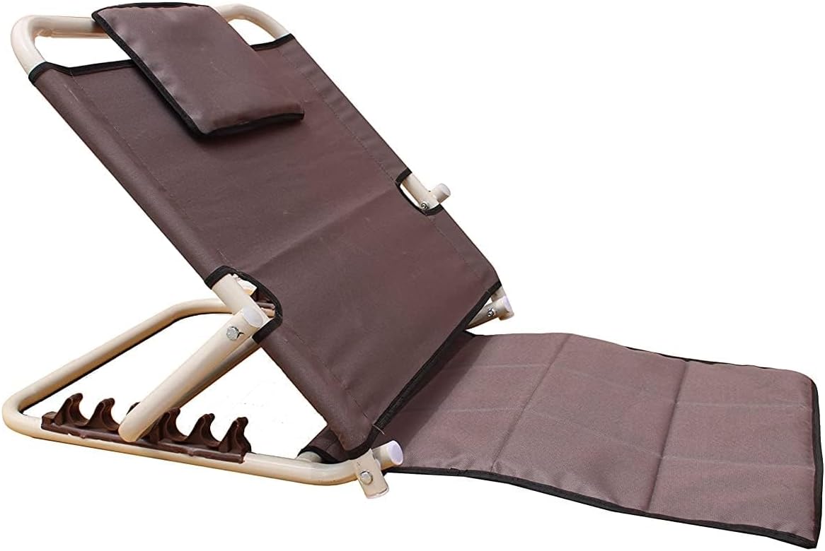 Adjustable Multi Function Fabric Hospital Back Rest for Post-Surgery Use on Bed or Floor (Brown)