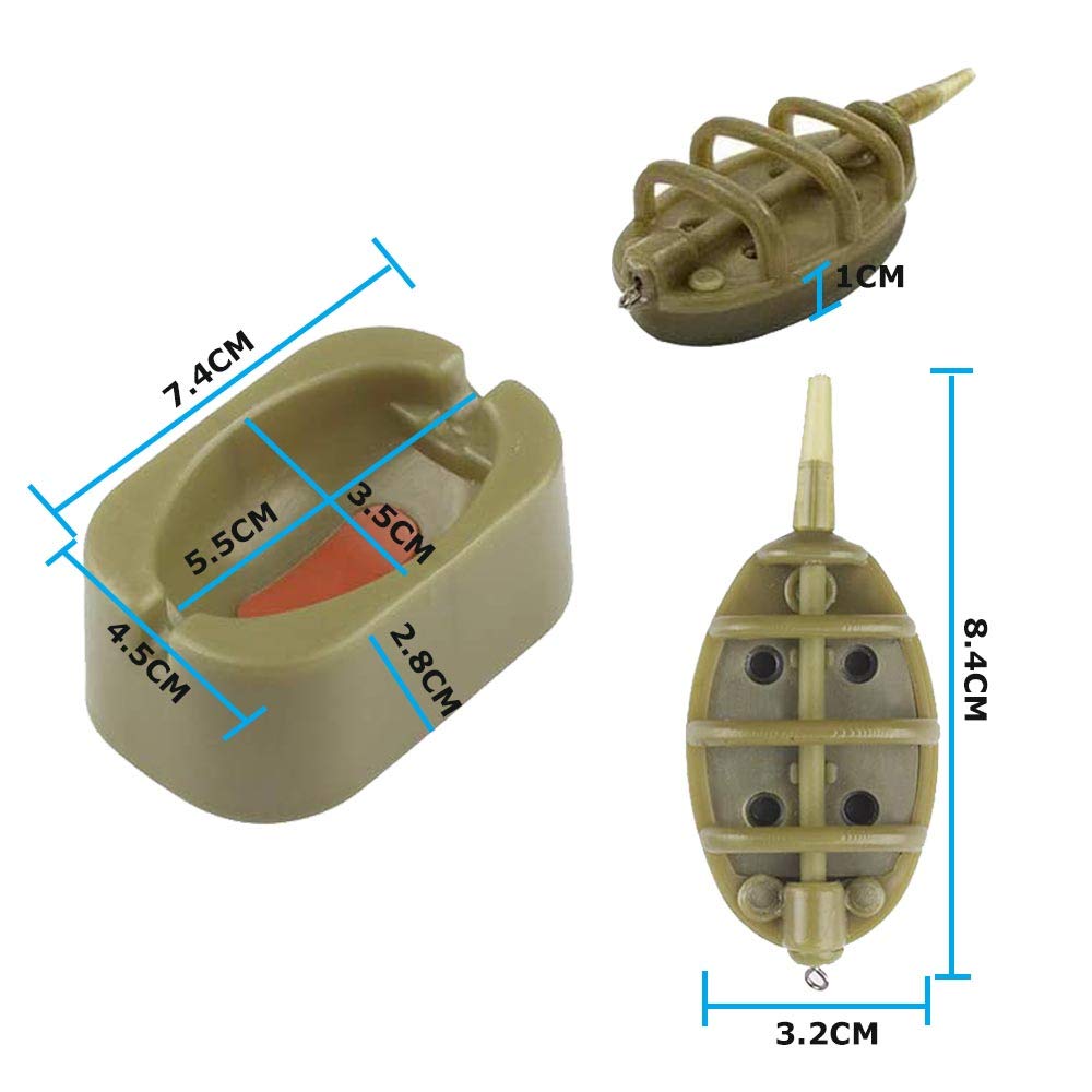 Feeder Mangeoires Plastique Pêche Carpe 15g 20g 25g 30g 35g 40g 50g 60g
