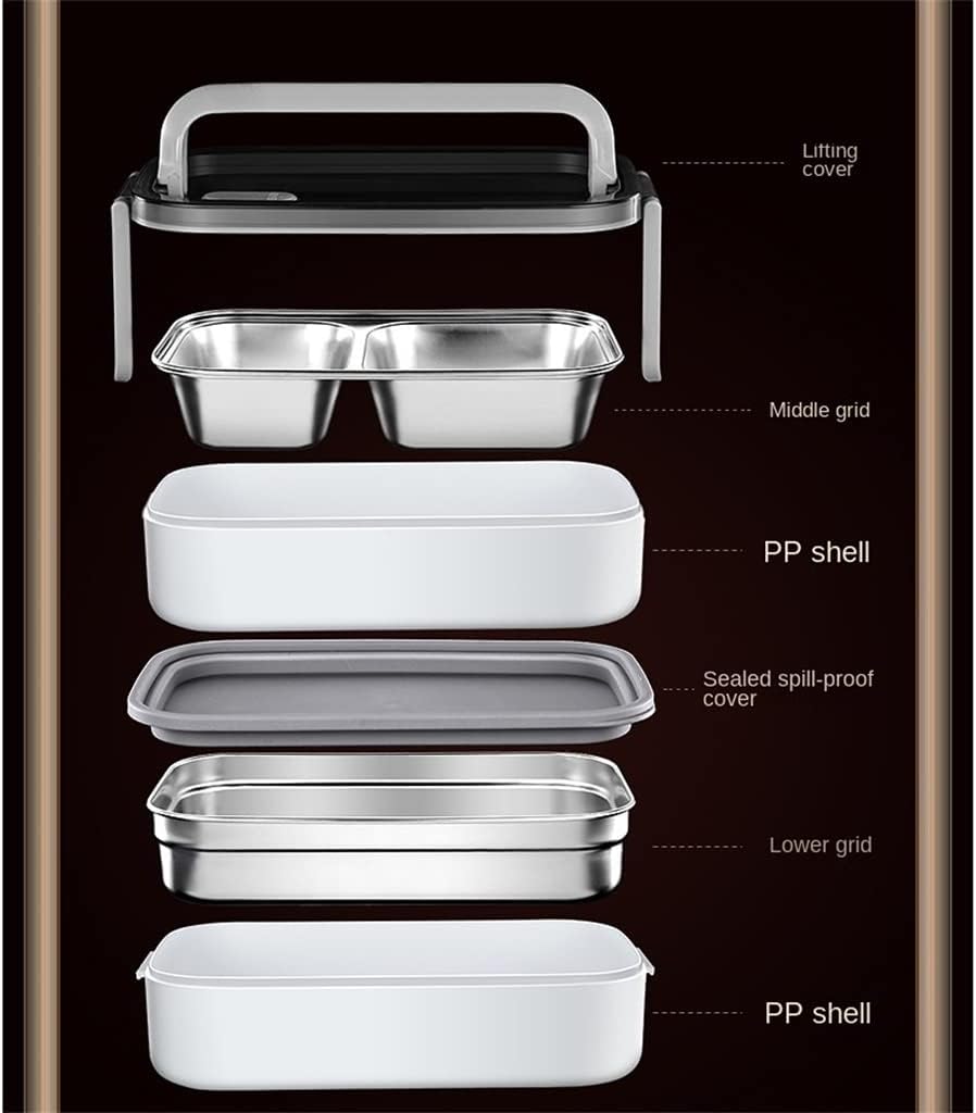 Insulated Lunch Box Steel Bento Food Container Storage Portable Thermal Lunchbox